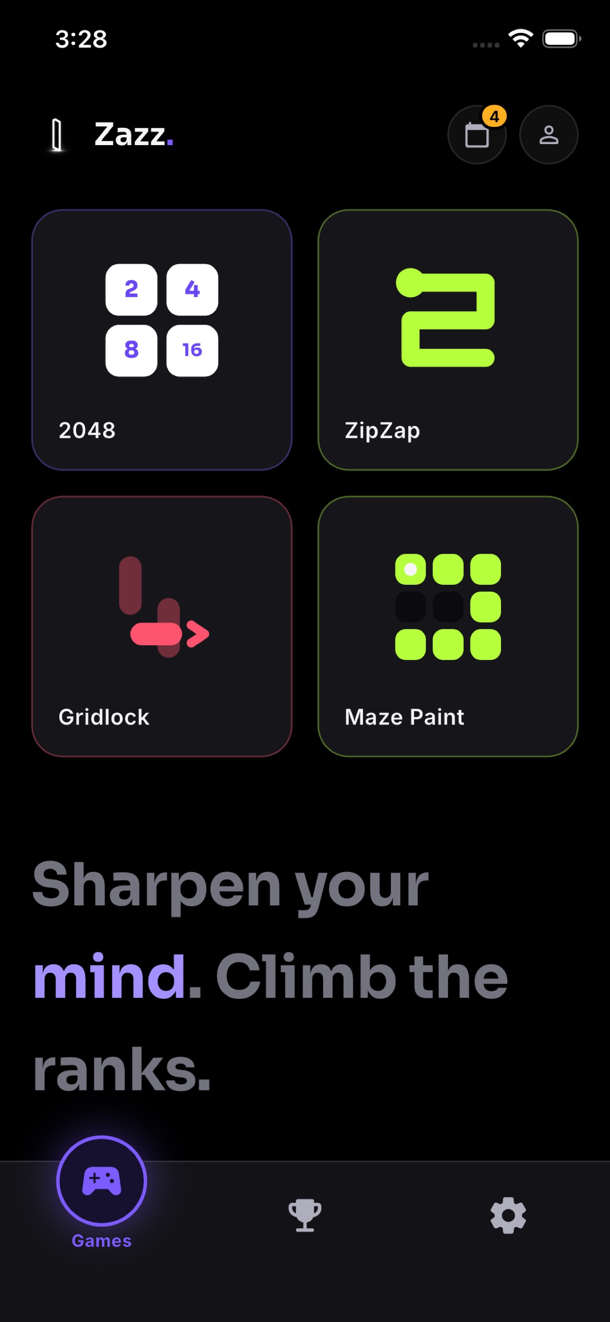 Zazz mini-games