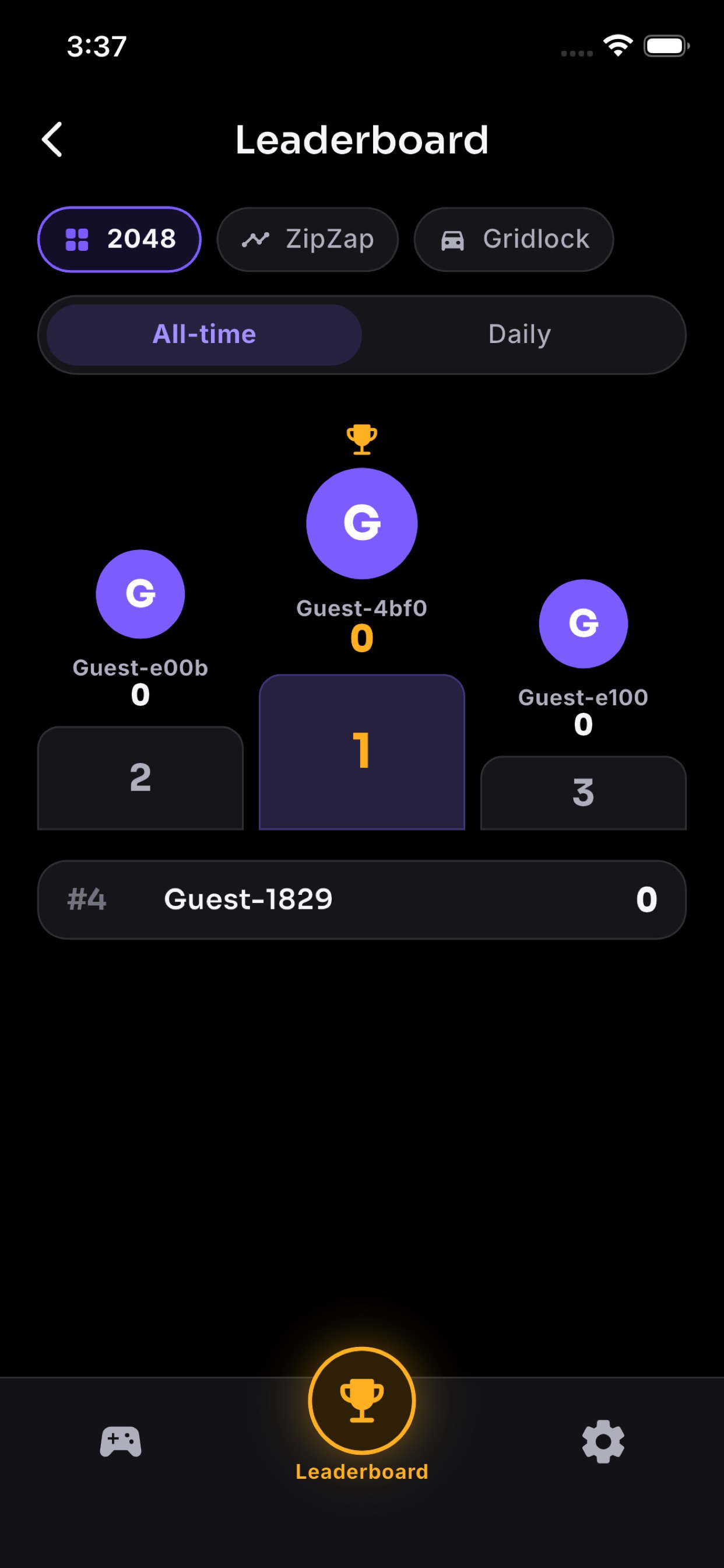 Zazz mini-games